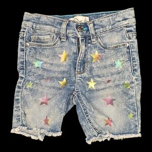 Jordache Kids Denim Shorts with Colorful Stars